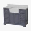 Modern Farmhouse Dark Gray Apron Vanity with Large Storage for Bathroom Remodel