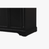 4 72 Inch Traditional Matte Black Double Sink Bathroom Vanity, Carrara White Marble Top & Chrome Knob Hardware