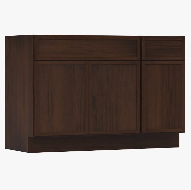 Freestanding Recessed Panel Vanity Base for Custom Sink Countertop