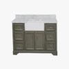 4 Neutral Grey Farmhouse Vanity with Ample Storage for Transitional Bathroom Renovation