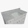 Classic White Farmhouse Vanity with Large Storage for All-Style Bathroom Remodel