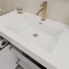 Gloss Black Contemporary Bathroom Vanity with Sink Countertop