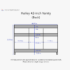 4 Modern Navy Wooden Vanity Cabinet with Carrara Marble Top for Transitional & Farmhouse Bath Remodel