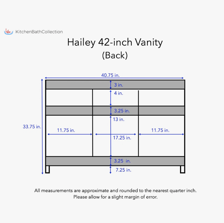 4 Modern Navy Wooden Vanity Cabinet with Carrara Marble Top for Transitional & Farmhouse Bath Remodel