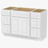 Bright White Shaker Vanity Base Cabinet with Spacious Silent Soft-Close Storage