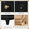 4 Spacious Storage Black Bathroom Vanity with Soft-Close Drawers & Single Cabinet Door