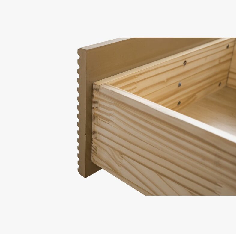 4 Large Storage Fluted Oak Bathroom Vanity with Full Soft-Close Solid Wood Drawers