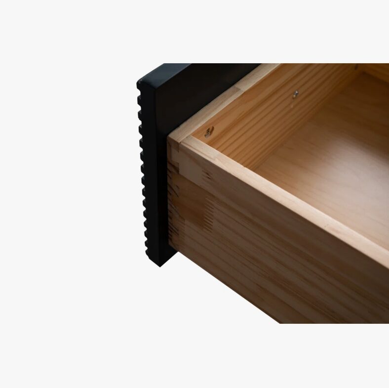Contemporary Reeded Wood Bathroom Vanity with Split Storage & Full Anti-Slam Soft-Close Hardware
