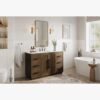 4 Transitional Weathered Wood Single Sink Vanity with Full Soft-Close Hardware & Solid Wood Drawer Boxes