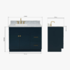 Transitional Shaker Bathroom Vanity with Soft Close Drawers & Large Cabinet Storage