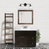 Classic Shaker Espresso Bathroom Vanity Soft Close Drawers Spacious Organized Storage