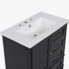 4 Vintage Traditional Black Bathroom Vanity Soft Close Drawers Large Split Storage Layout
