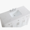 Transitional Farmhouse White Bathroom Vanity with Large Storage for Master Bath Remodel