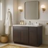 Freestanding Recessed Panel Vanity Base for Custom Sink Countertop