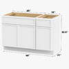 Freestanding Recessed Panel Vanity Base for Custom Sink Countertop