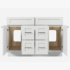 5 48" Freestanding Recessed Panel Double Vanity Base for Custom Countertop