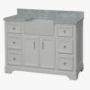 Classic White Farmhouse Vanity with Large Storage for All-Style Bathroom Remodel