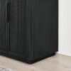 48" Black Rattan Complete Bathroom Vanity Set with Quartz Countertop
