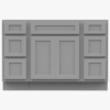 Light Gray Shaker Vanity Base Cabinet with Spacious Silent Soft-Close Storage