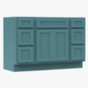 Vibrant Teal Shaker Vanity Base Cabinet with Large Silent Soft-Close Storage