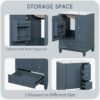 5 Large Storage Slate Blue Bathroom Vanity with Soft-Close Drawers & Single Storage Door