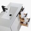5 Minimalist White Bathroom Vanity with Full Soft-Close Hardware & Adjustable Interior Shelf