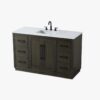 5 Transitional Herringbone Single Sink Bathroom Vanity with Full Soft-Close Hardware & Solid Wood Drawer Boxes