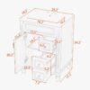 Classic White Bathroom Vanity with Soft Close Drawers Multi-Zone Storage & Decorative Wood Legs