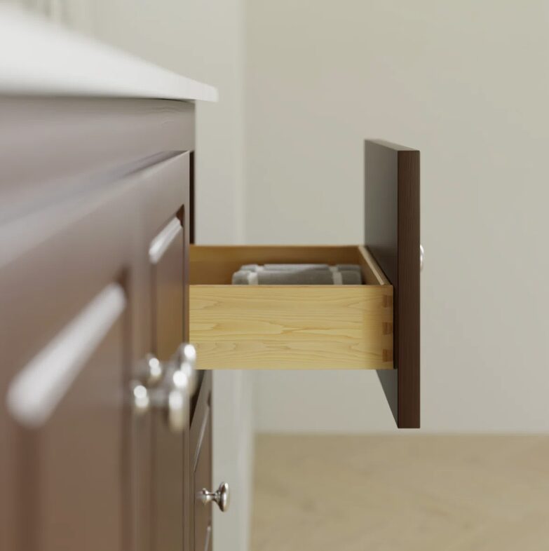 Classic Espresso Shaker Vanity Base Cabinet with Soft Close Storage for Farmhouse Bath Remodel