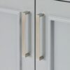 6 Spacious Light Gray Bathroom Vanity with Brushed Nickel Hardware & Massive Soft-Close Storage