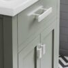 Modern Sage Green Shaker Bathroom Vanity with Single Drawer & Double Storage Doors