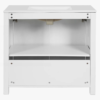 6 36" Rustic White Shaker Bathroom Vanity Cabinet with Vintage Distressed Wood Finish