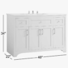 Transitional Farmhouse White Bathroom Vanity with Large Storage for Master Bath Remodel