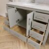 Contemporary Light Gray Single Sink Vanity with Full Soft-Close Hardware & Solid Pine Drawer Boxes