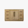 6 Transitional Light Oak Single Sink Vanity with Full Soft-Close Hardware & Solid Wood Drawer Boxes