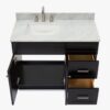 Contemporary Freestanding Single Vanity Cabinet Soft Close Drawers & Storage Cabinet