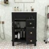 6 Classic Dark Green Bathroom Vanity Soft Close Drawers Multi Compartment Storage Cabinet