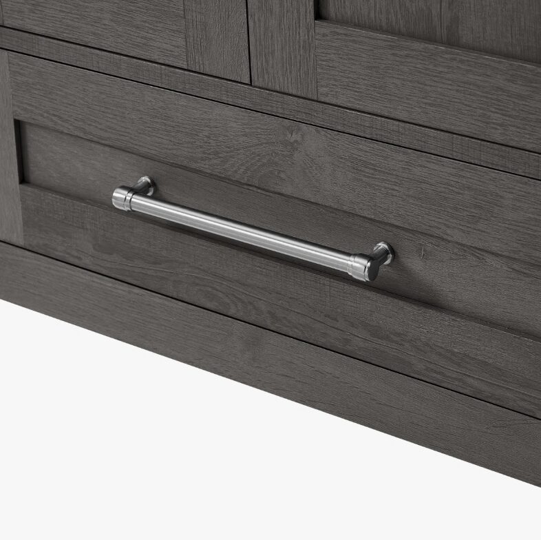 Transitional Farmhouse Grey Bathroom Vanity with Adjustable Shelves for Guest & Master Bath