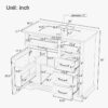 6 Classic Shaker Grey Bathroom Vanity Soft Close Drawers Multi-Zone Organized Storage