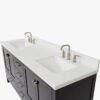 6 Modern Espresso Double Sink Vanity Soft Close Drawers Multi-Zone Classified Storage Layout