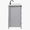 6 Modern Farmhouse Grey Single Vanity with Massive Drawer Storage for Guest & Main Bath