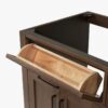Rustic Walnut Vanity Base with Dovetail Drawers for Farmhouse & Industrial Bathroom Remodel