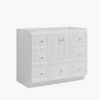 7 Clean White Shaker Vanity Base Cabinet with Full Soft-Close Storage for Coastal & Farmhouse Bath Renovation
