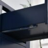 7 Upscale Navy Bathroom Vanity Cabinet with Gold Hardware & Ample Soft-Close Storage for Contemporary Bath Remodel