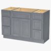 7 Classic Gray Shaker Vanity Base Cabinet with Large Soft-Close Storage Drawers