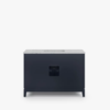 7 Elegant Navy Bathroom Vanity with Gold Hardware, Large Soft-Close Storage & Marble Top
