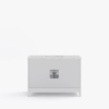 7 Minimalist White Bathroom Vanity with Silver Hardware, Spacious Soft-Close Storage & Marble Top