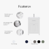 7 Timeless White Shaker Bathroom Vanity with Soft-Close Drawer & Double Storage Doors