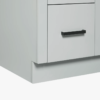 42" Modern Light Gray Bathroom Vanity Cabinet with Matte Black Bar Pulls & Classified Storage