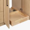 Contemporary Light Oak Wood Bathroom Vanity with Full Soft-Close Hardware & Solid Pine Drawer Boxes